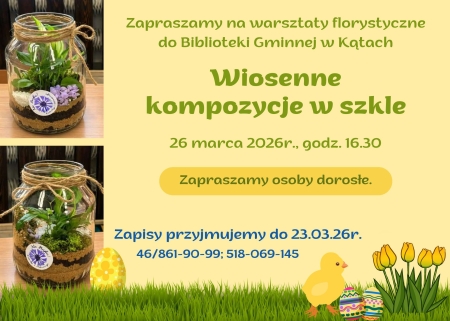 Warsztaty florystyczne w Bibliotece Gminnej w Kątach
